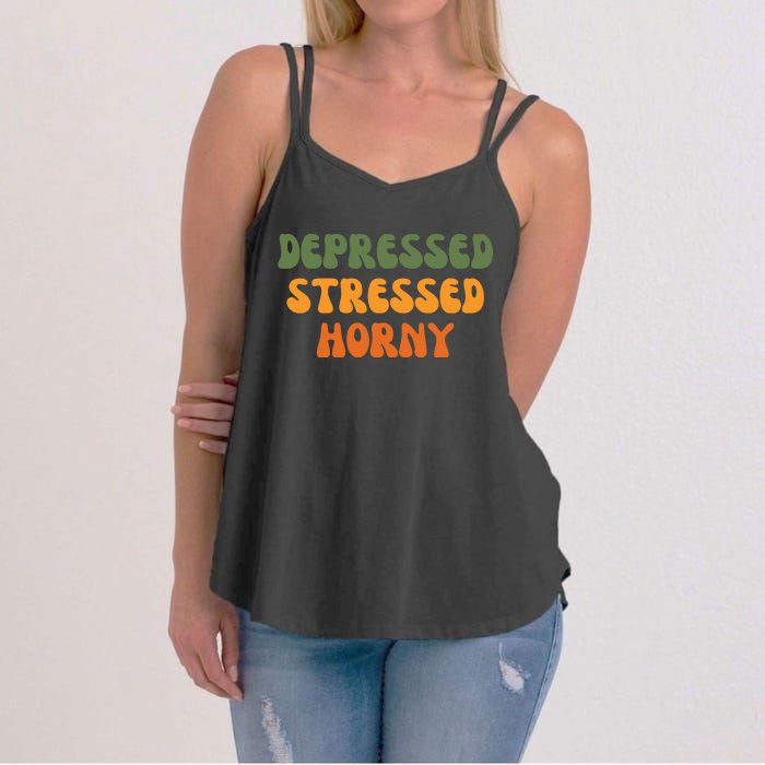 Depressed Stressed Horny Women's Strappy Tank