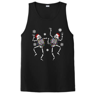 Dancing Skeleton Hat Christmas Gift PosiCharge Competitor Tank