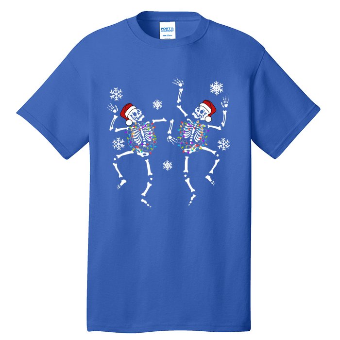 Dancing Skeleton Hat Christmas Gift Tall T-Shirt