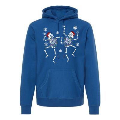 Dancing Skeleton Hat Christmas Gift Premium Hoodie