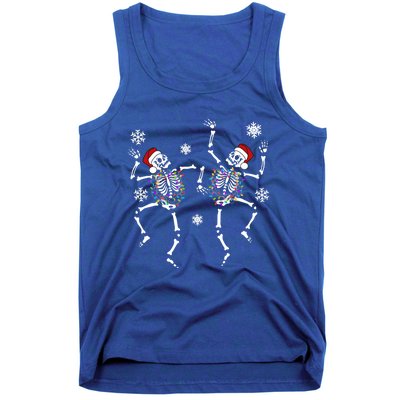 Dancing Skeleton Hat Christmas Gift Tank Top