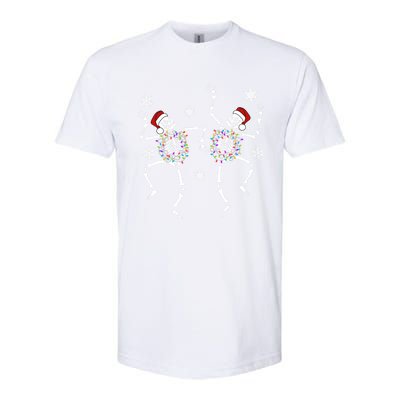 Dancing Skeleton Hat Christmas Gift Softstyle CVC T-Shirt