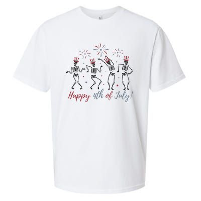 Dancing Skeleton Happy 4th Of July Sueded Cloud Jersey T-Shirt