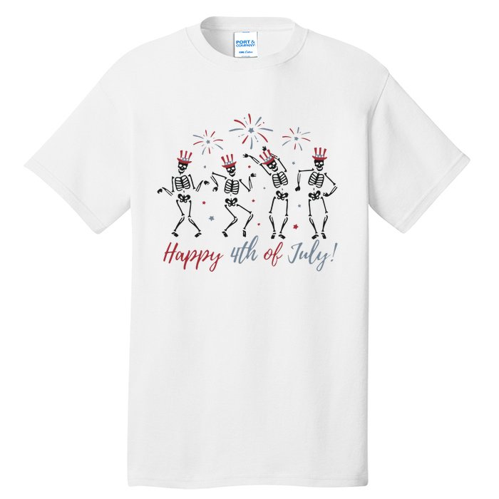 Dancing Skeleton Happy 4th Of July Tall T-Shirt