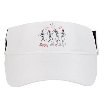 Dancing Skeleton Happy 4th Of July Adult Drive Performance Visor