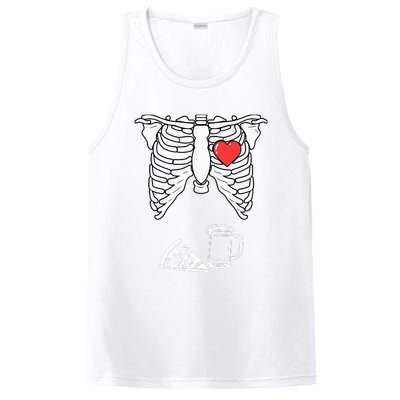 Dad Skeleton Halloween Beer Pizza Pregnancy Couple PosiCharge Competitor Tank