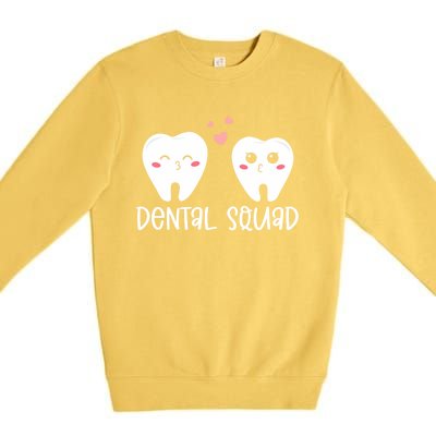 Dental Squad Happy Valentines Day Dental Life Cute Teeth Gift Premium Crewneck Sweatshirt