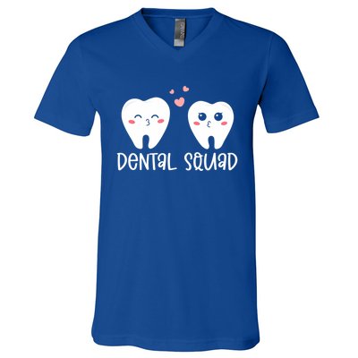 Dental Squad Happy Valentines Day Dental Life Cute Teeth Gift V-Neck T-Shirt