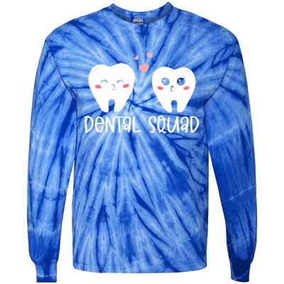 Dental Squad Happy Valentines Day Dental Life Cute Teeth Gift Tie-Dye Long Sleeve Shirt