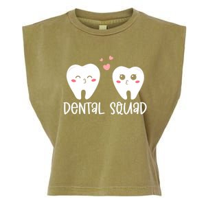 Dental Squad Happy Valentines Day Dental Life Cute Teeth Gift Garment-Dyed Women's Muscle Tee