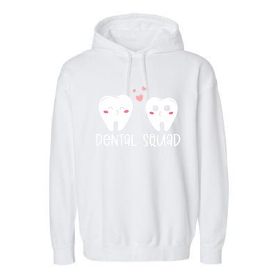 Dental Squad Happy Valentines Day Dental Life Cute Teeth Gift Garment-Dyed Fleece Hoodie