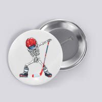 Dabbing Skeleton Hockey Halloween Costume Gift Boy Button