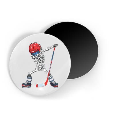 Dabbing Skeleton Hockey Halloween Costume Gift Boy Magnet