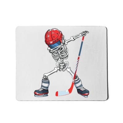 Dabbing Skeleton Hockey Halloween Costume Gift Boy Mousepad