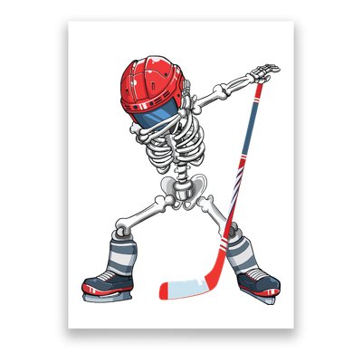Dabbing Skeleton Hockey Halloween Costume Gift Boy Poster