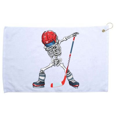 Dabbing Skeleton Hockey Halloween Costume Gift Boy Grommeted Golf Towel