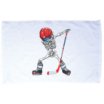 Dabbing Skeleton Hockey Halloween Costume Gift Boy Microfiber Hand Towel