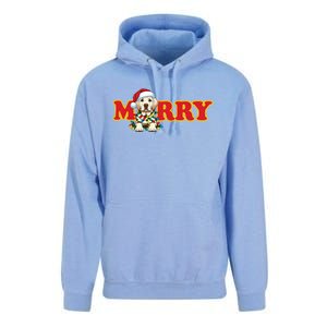 Dog Santa Hat Merry Christmas Puppy Lover Xmas Holiday Great Gift Unisex Surf Hoodie