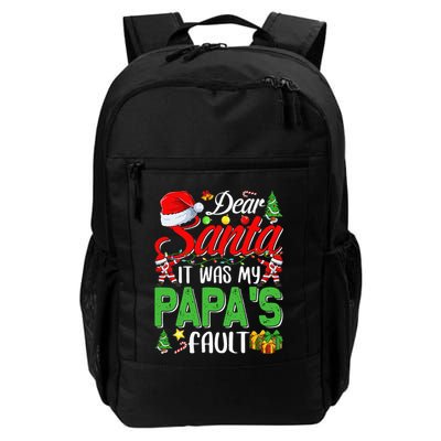 Dear Santa It Was My Papas Fault Christmas Backpack