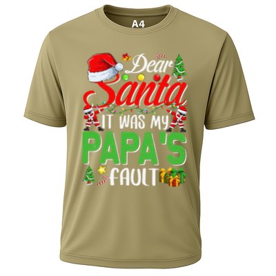 Dear Santa It Was My Papas Fault Christmas Performance Shirt