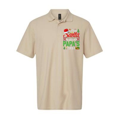 Dear Santa It Was My Papas Fault Christmas Softstyle Adult Sport Polo