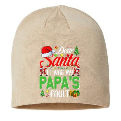 Dear Santa It Was My Papas Fault Christmas Sustainable Beanie