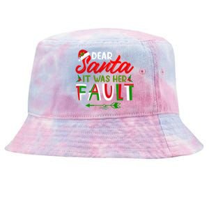 Dear Santa It Was Her Fault Matching Couples Christmas Gift Tie-Dyed Bucket Hat