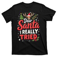 Dear Santa I Really Tried Christmas Family Matching Pyjama T-Shirt