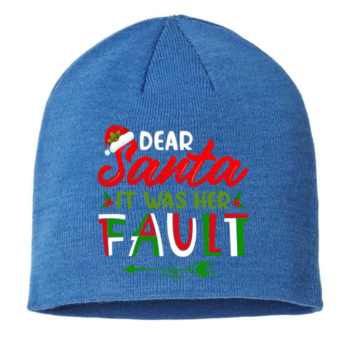 Dear Santa It Was Her Fault Matching Couples Christmas Gift Sustainable Beanie