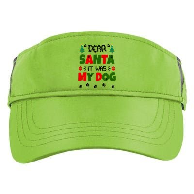 Dear Santa It Was My Dog Funny Naughty Xmas Adult Drive Performance Visor