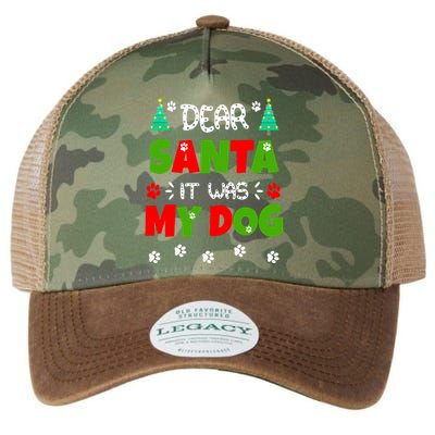 Dear Santa It Was My Dog Funny Naughty Xmas Legacy Tie Dye Trucker Hat