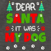 Dear Santa It Was My Dog Funny Naughty Xmas Vector Backpack