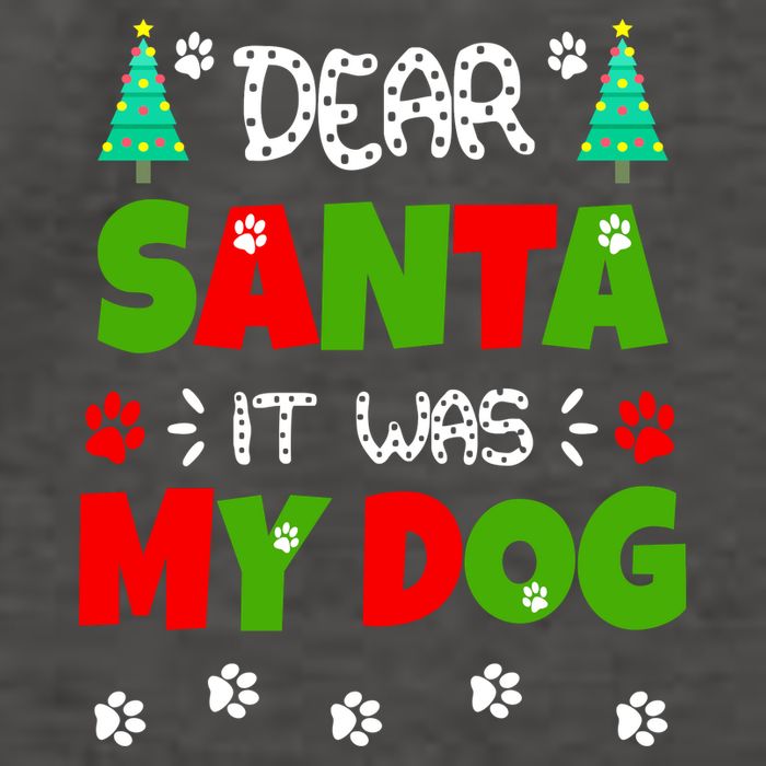 Dear Santa It Was My Dog Funny Naughty Xmas Vector Backpack