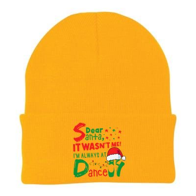 Dear Santa It WasnT Me IM Always At Dance Ballet Christmas Knit Cap Winter Beanie