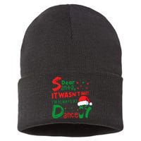 Dear Santa It WasnT Me IM Always At Dance Ballet Christmas Sustainable Knit Beanie