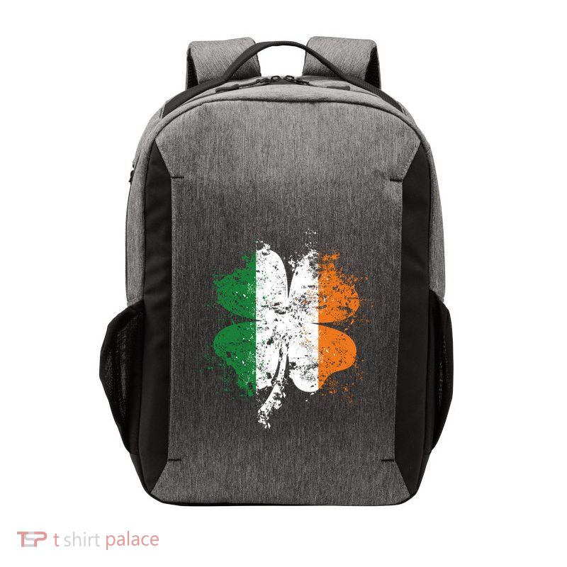 Distressed Shamrock Irish Flag St PatrickS Day Ireland Gift Vector Backpack
