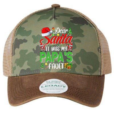 Dear Santa It Was My Papas Fault Christmas Legacy Tie Dye Trucker Hat