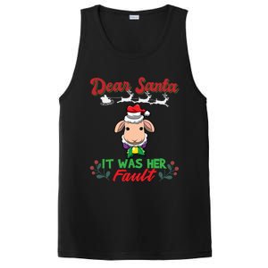 Dear Santa It Was Her Fault Siblings Matching Xmas Gift PosiCharge Competitor Tank