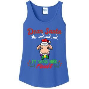 Dear Santa It Was Her Fault Siblings Matching Xmas Gift Ladies Essential Tank