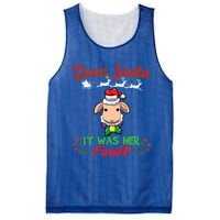 Dear Santa It Was Her Fault Siblings Matching Xmas Gift Mesh Reversible Basketball Jersey Tank