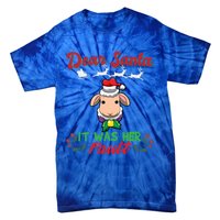 Dear Santa It Was Her Fault Siblings Matching Xmas Gift Tie-Dye T-Shirt