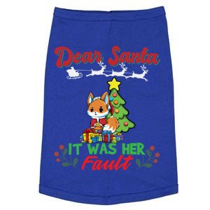 Dear Santa It Was Her Fault Siblings Matching Xmas Gift Doggie Tank