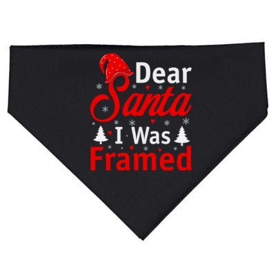 Dear Santa I Was Framed Gift USA-Made Doggie Bandana