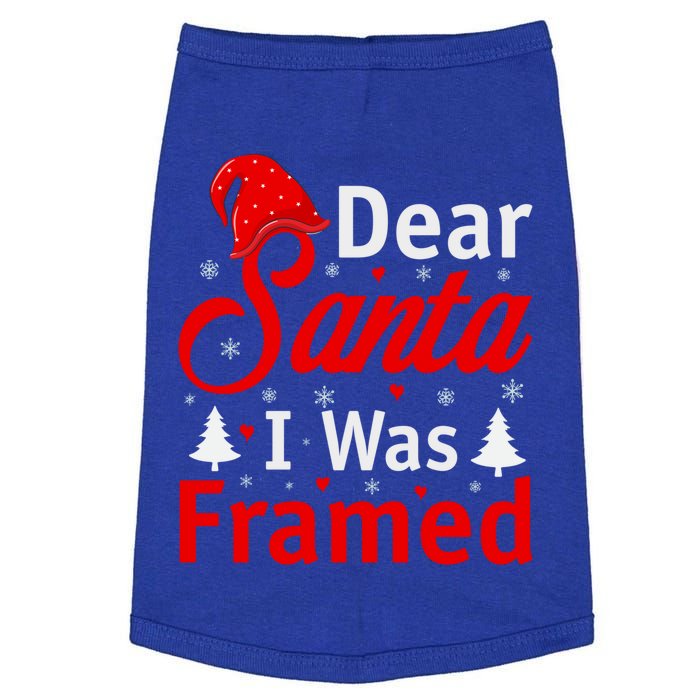 Dear Santa I Was Framed Gift Doggie Tank