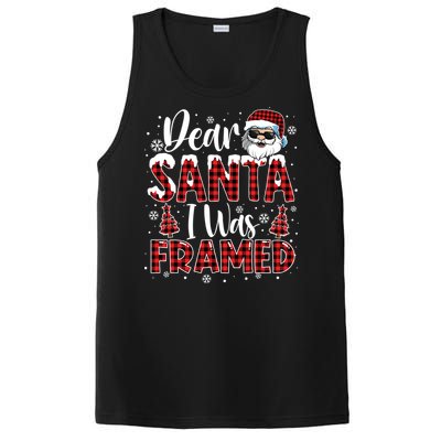 Dear Santa I Was Framed Christmas Naughty List Costume Funny Gift PosiCharge Competitor Tank