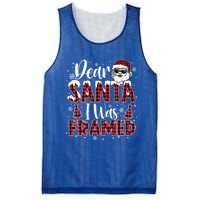 Dear Santa I Was Framed Christmas Naughty List Costume Funny Gift Mesh Reversible Basketball Jersey Tank