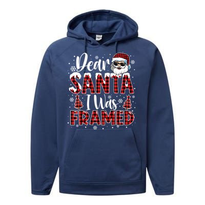 Dear Santa I Was Framed Christmas Naughty List Costume Funny Gift Performance Fleece Hoodie