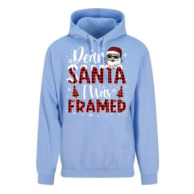 Dear Santa I Was Framed Christmas Naughty List Costume Funny Gift Unisex Surf Hoodie