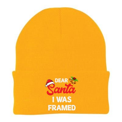 Dear Santa I Was Framed Gift Knit Cap Winter Beanie