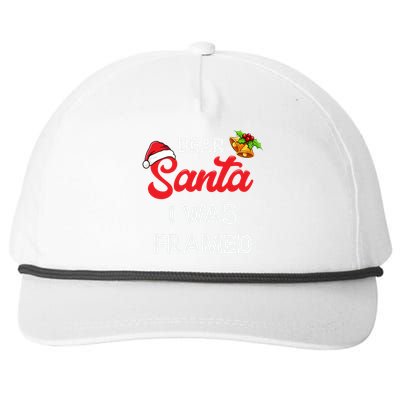 Dear Santa I Was Framed Gift Snapback Five-Panel Rope Hat